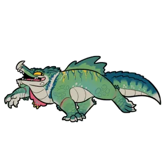 🐊 crocodile, animal, reptile, dessin animé, dessin, illustration whatsapp sticker
