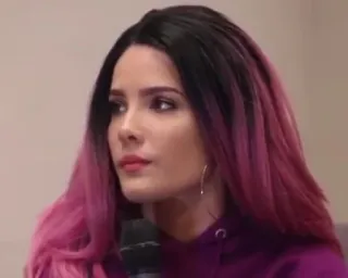 🍒 Halsey cantora, músico, celebridade, mulher, cabelo rosa whatsapp sticker