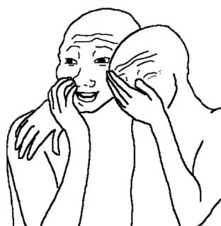 😂 meme, wojak, laughing, hiding, friends telegram sticker