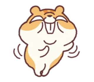 😏 仓鼠, 可爱, 卡通, 动物, 啮齿动物, 快乐 telegram sticker