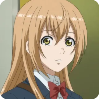 🙂 アニメ, 女の子, 制服, キャラクター, 女性, ポートレート telegram sticker