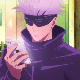 🗞 Gojo Satoru Jujutsu Kaisen Anime, Gojo Satoru, Jujutsu Kaisen, Manga, Postać, Opaska na oczy telegram sticker