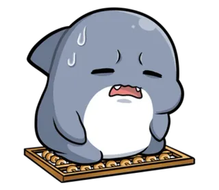 胖鯊魚鯊西米13要當乖寶寶 @moe_sticker_bot telegram stickers