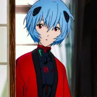 🤨 Rei Ayanami Neon Genesis Evangelion anime, rei ayanami, evangelion, character, japanese animation telegram sticker