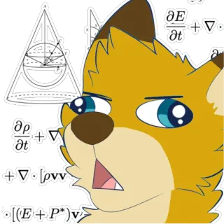 🤔 др
Ot
4+
+pvv
[(E+P*)v
ΘΕ
Ot
+ cartoon, fox, math, equation, confused, anime telegram sticker