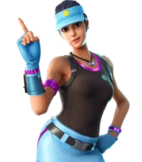 ☝️ nhân vật, nữ, game, fortnite, hoạt hình telegram sticker