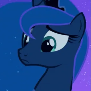 ☹️ Princess Luna My Little Pony poni, dibujos animados, noche, magia, luna telegram sticker