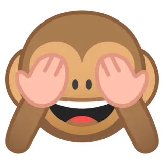 🙈 monyet, emoji, tidak melihat, binatang telegram sticker