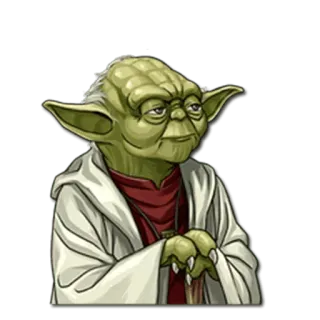 😊 Yoda Star Wars Yoda, Star Wars, Jedi, personaje, ópera espacial, ciencia ficción whatsapp sticker