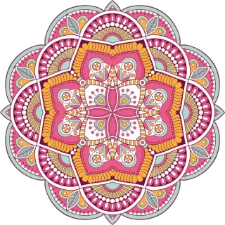 🎨 マンダラ, 花, オーナメント, パターン, 装飾, 幾何学模様, デザイン telegram sticker