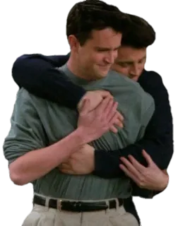 ❤ Chandler Friends chandler, friends, joey, hug, tv show telegram sticker