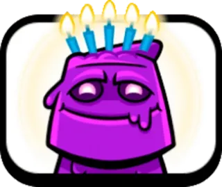 🥳 день рождения, торт, фиолетовый, свечи, праздник telegram sticker