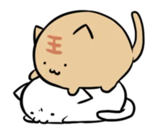 👨‍👦 chat, animal, mignon, kawaii, autocollant whatsapp sticker