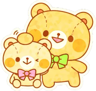 😊 boneka beruang, lucu, kawaii, kartun, stiker, binatang, beruang telegram sticker