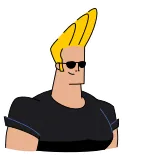 👍 Johnny Bravo Dessin animé, Johnny Bravo, Drôle, Années 90, Télévision, Personnage whatsapp sticker