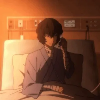 🪓 Dazai Osamu Bungo Stray Dogs Anime, Bende, Ospedale, Dazai Osamu, Bungo Stray Dogs telegram sticker