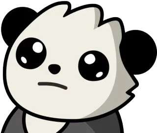 😐 แพนด้า, น่ารัก, สติกเกอร์, สัตว์, การ์ตูน telegram sticker