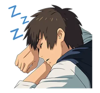 😴 zzz sleepy, tired, zzz, anime, sleeping, cartoon telegram sticker