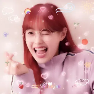 💕 it's sunshine сердечки, облака, звезды, солнце, девочка, радуга telegram sticker