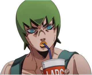 🥤 Foo Fighters JoJo's Bizarre Adventure LABC anime, jojo, foo fighters, sticker, drinking telegram sticker