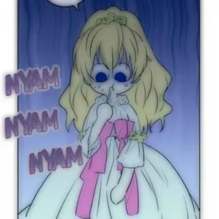🎀 NYAM NYAM NYAM Cartoon, Anime, Manga, Süß, Prinzessin, Nyam, Essen, Lebensmittel whatsapp sticker