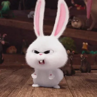 🐰 Snowball The Secret Life of Pets Hase, Kaninchen, Cartoon, Wütend, Haustier telegram sticker