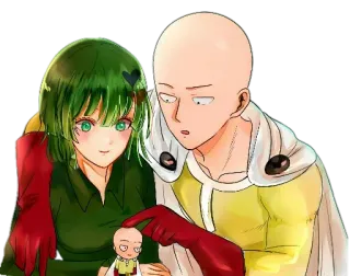 ☺️ Saitama One-Punch Man ванпанчмен, сайтама, аниме, манга, герой, персонаж telegram sticker