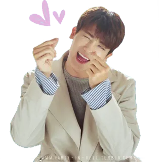 ❤️ coreano, finger heart, uomo, maschio, asiatico, amore, attore telegram sticker