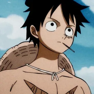 🍖 Monkey D. Luffy One Piece 애니메이션, 만화, 원피스, 몽키 D. 루피, 밀짚모자, 만화 telegram sticker