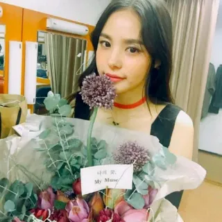 💐 나의 꽃, My Muse kwiat, bukiet, piękno, koreański, muza telegram sticker