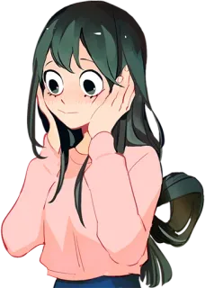 😊 Tsuyu Asui My Hero Academia Anime, Tsuyu Asui, My Hero Academia, Nhân vật, Fanart telegram sticker
