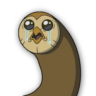 🥺 Hooty The Owl House 부엉이, 울음, 만화, 슬픈, 새 telegram sticker