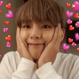 🍪 V kpop, hearts, cute, selfie, idol, boy whatsapp sticker