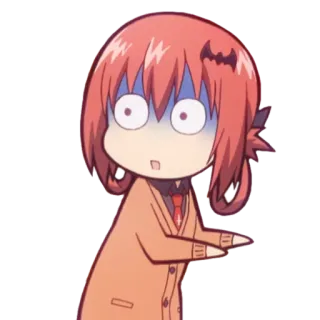 😨 anime, cartoon, shocked, surprised, character whatsapp sticker