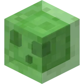 🤢 Minecraft video game, slime, monster, cube, green, minecraft, game telegram sticker
