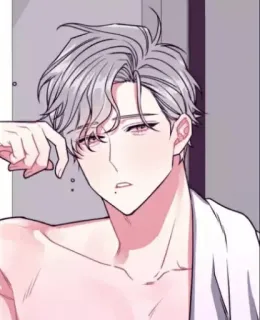 😌 애니메이션, 남자, 일러스트, 인물 사진 telegram sticker