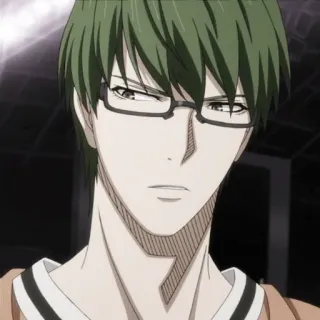 🎭 Shintaro Midorima Kuroko no Basket Anime, Basquete, Óculos, Sério, Mangá telegram sticker