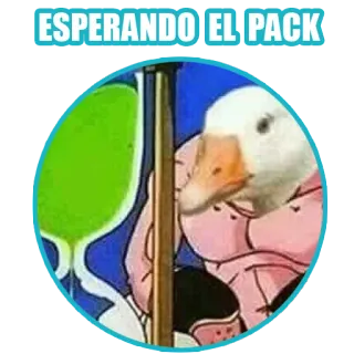 😏 ESPERANDO EL PACK เป็ด, มีม, รอ, แพ็ก telegram sticker