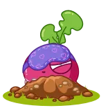 🌞 radis, plante, mignon, dessin animé, légume telegram sticker