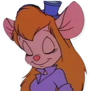 😌 Gadget Hackwrench Chip 'n Dale: Rescue Rangers Gadget Hackwrench, Chip 'n Dale Rescue Rangers, mouse, cartoon, disney, character telegram sticker