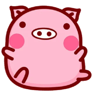 🐷 Schwein, Tier, Cartoon, Süß, Rosa telegram sticker