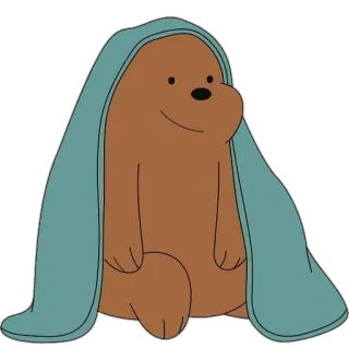 🙂 Grizz We Bare Bears bear, cartoon, cute, animal telegram sticker