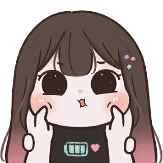 🌈 Kreskówka, Naklejka, Słodkie, Dziewczyna, Anime telegram sticker