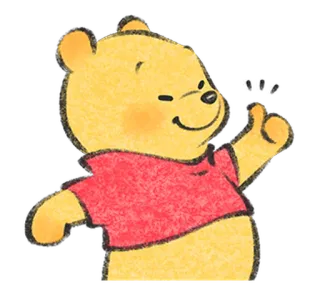 🧁 Winnie the Pooh 곰돌이 푸, 만화 곰, 귀여운, 디즈니, 일러스트, 인사 telegram sticker
