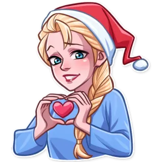 ❤️ Elsa Frozen Elsa, Frozen, Navidad, Corazón, Dibujos animados, Disney whatsapp sticker