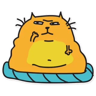 🤔 cat, animal, cartoon, sticker, funny, cute, meme, digital art telegram sticker