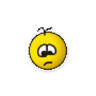 😔 vàng, buồn, mặt, bối rối, cảm xúc telegram sticker