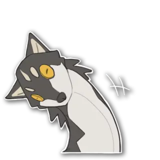 🕺 H cartoon wolf, animal sticker, cartoon animal, wolf telegram sticker