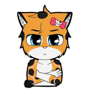 😕 Katze, Cartoon, Tier, süß, Kätzchen, Figur telegram sticker