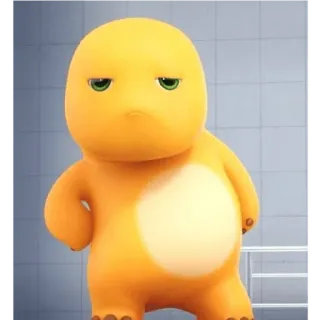 😀 cute, dinosaur, character, cartoon, orange whatsapp sticker